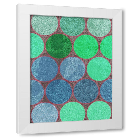 Circle Textures III White Modern Wood Framed Art Print by Grayscale