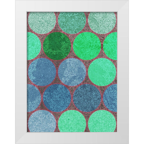 Circle Textures III White Modern Wood Framed Art Print by Grayscale