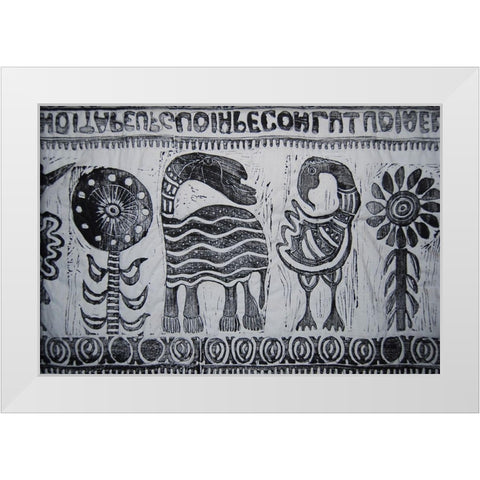 Otomé White Modern Wood Framed Art Print by Grayscale