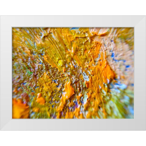 Paint Closeup I White Modern Wood Framed Art Print by Grayscale