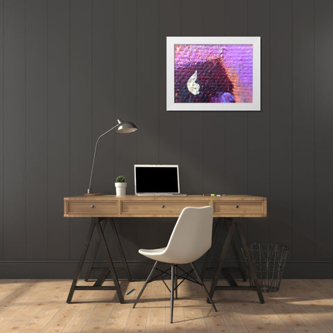 Paint Closeup III White Modern Wood Framed Art Print by Grayscale