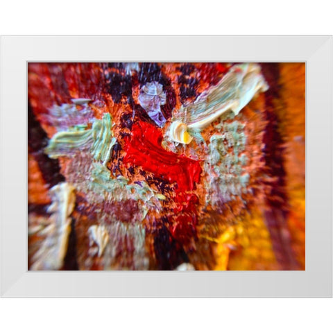Paint Closeup IV White Modern Wood Framed Art Print by Grayscale
