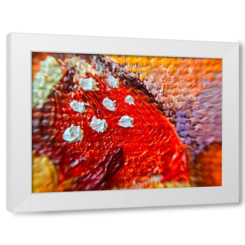 Paint Closeup V White Modern Wood Framed Art Print by Grayscale