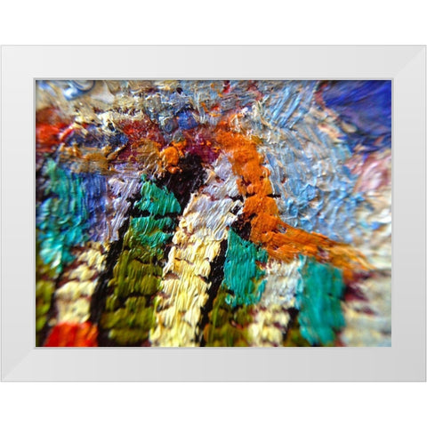 Paint Closeup VII White Modern Wood Framed Art Print by Grayscale