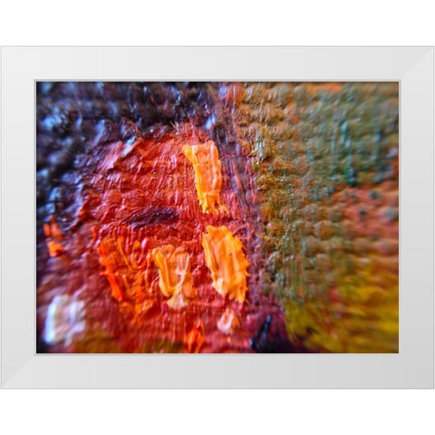 Paint Closeup VIII White Modern Wood Framed Art Print by Grayscale