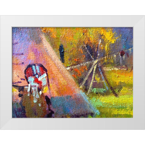 Paint Closeup X White Modern Wood Framed Art Print by Grayscale