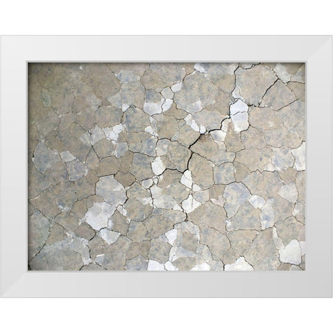 Parched Earth I White Modern Wood Framed Art Print by Grayscale