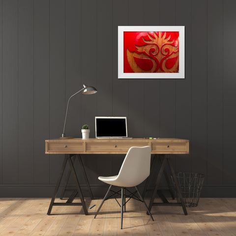 Luchador I White Modern Wood Framed Art Print by Grayscale