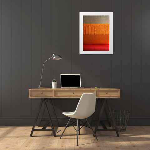 Fabric III White Modern Wood Framed Art Print by Grayscale