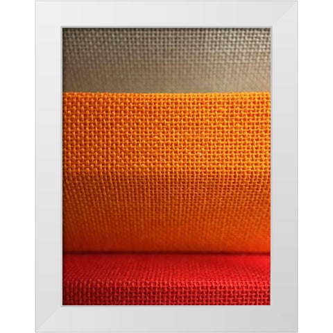 Fabric III White Modern Wood Framed Art Print by Grayscale