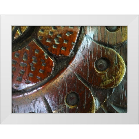 Wood Carving II White Modern Wood Framed Art Print by Grayscale