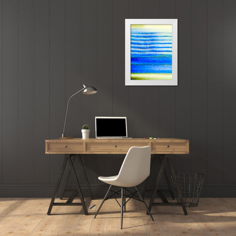 Blue Ridges I White Modern Wood Framed Art Print by Grayscale