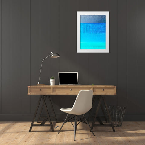 Fabric V White Modern Wood Framed Art Print by Grayscale