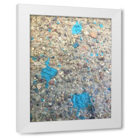Turquoise Aggregate I White Modern Wood Framed Art Print by Grayscale