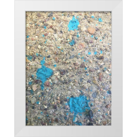 Turquoise Aggregate I White Modern Wood Framed Art Print by Grayscale