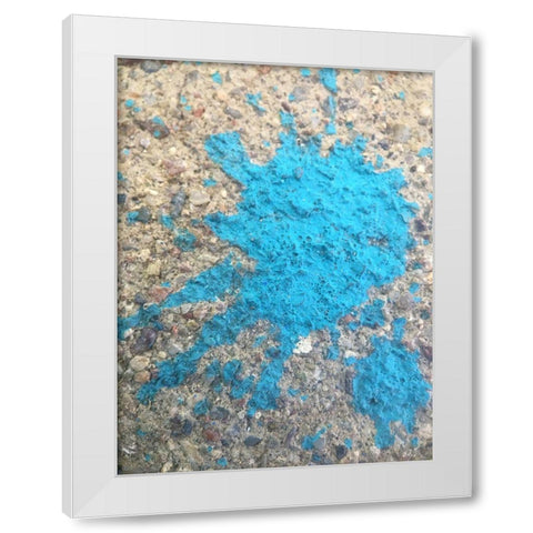 Turquoise Aggregate II White Modern Wood Framed Art Print by Grayscale