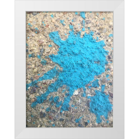 Turquoise Aggregate II White Modern Wood Framed Art Print by Grayscale