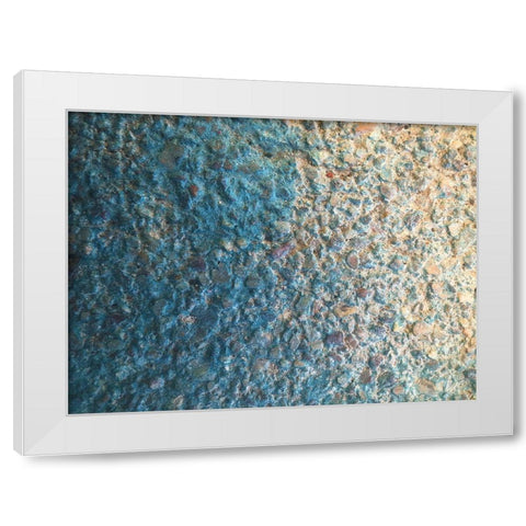 Turquoise Aggregate III White Modern Wood Framed Art Print by Grayscale