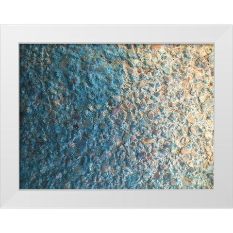 Turquoise Aggregate III White Modern Wood Framed Art Print by Grayscale