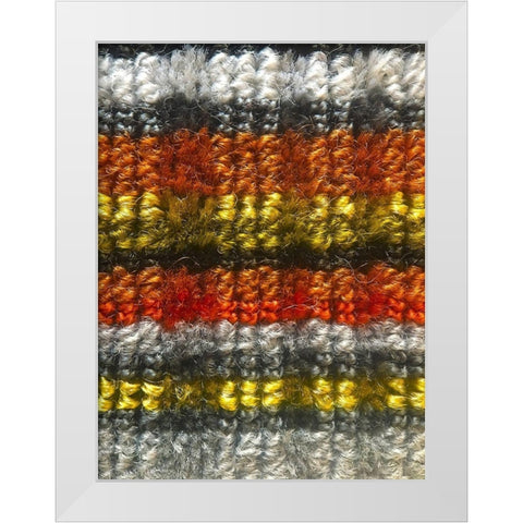 Fabric VI White Modern Wood Framed Art Print by Grayscale