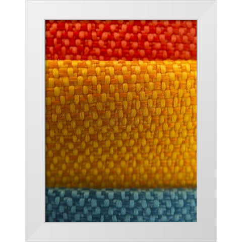 Fabric IX White Modern Wood Framed Art Print by Grayscale
