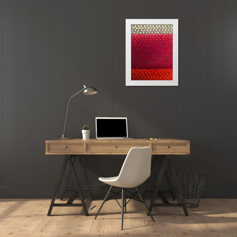 Fabric X White Modern Wood Framed Art Print by Grayscale