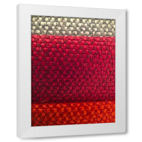 Fabric X White Modern Wood Framed Art Print by Grayscale