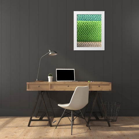 Fabric XI White Modern Wood Framed Art Print by Grayscale