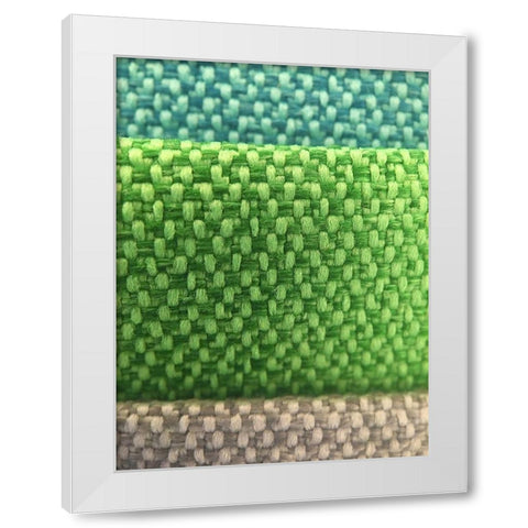 Fabric XI White Modern Wood Framed Art Print by Grayscale