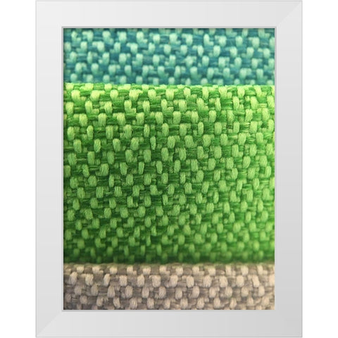 Fabric XI White Modern Wood Framed Art Print by Grayscale