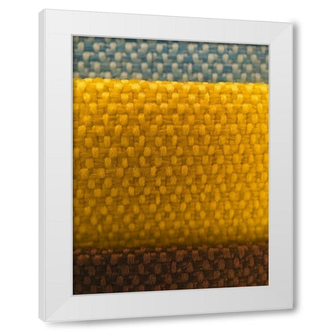 Fabric XII White Modern Wood Framed Art Print by Grayscale