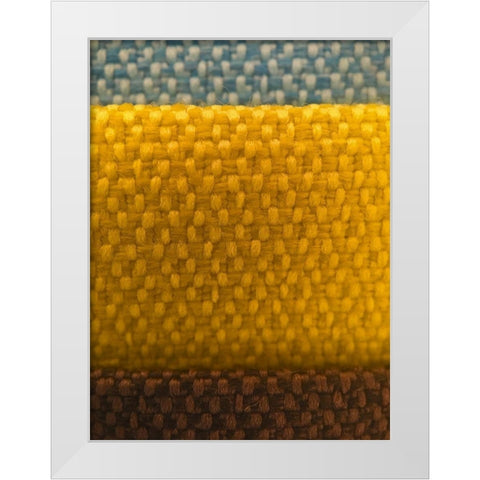 Fabric XII White Modern Wood Framed Art Print by Grayscale