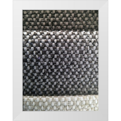 Fabric XIII White Modern Wood Framed Art Print by Grayscale