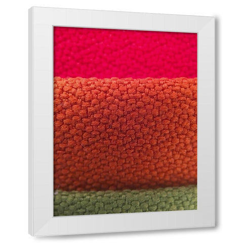 Fabric XIV White Modern Wood Framed Art Print by Grayscale