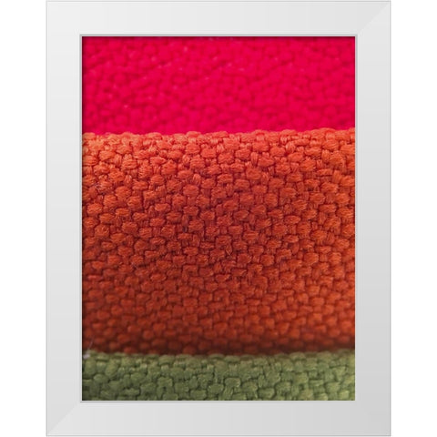 Fabric XIV White Modern Wood Framed Art Print by Grayscale