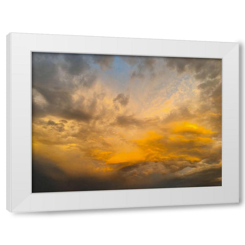 Arizona Sunset II White Modern Wood Framed Art Print by Grayscale