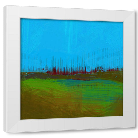 Scratch Landscape I White Modern Wood Framed Art Print by Grayscale