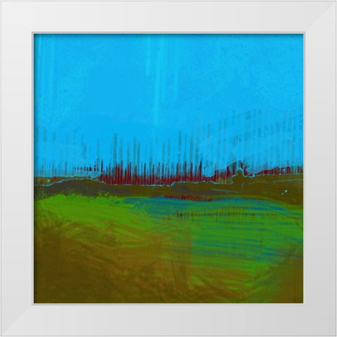 Scratch Landscape I White Modern Wood Framed Art Print by Grayscale