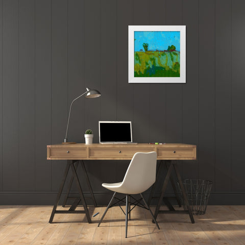 First Snow I White Modern Wood Framed Art Print by Grayscale