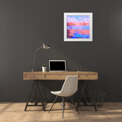 Cloud Stripes I White Modern Wood Framed Art Print by Grayscale