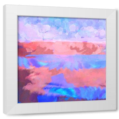 Cloud Stripes I White Modern Wood Framed Art Print by Grayscale