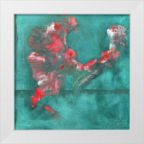 Shaman Dance VII White Modern Wood Framed Art Print by Grayscale