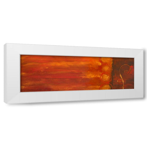 Scroll Painting I White Modern Wood Framed Art Print by Grayscale