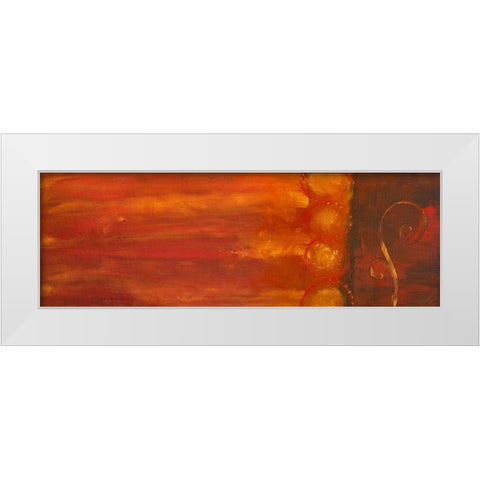 Scroll Painting I White Modern Wood Framed Art Print by Grayscale