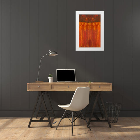 Scroll Painting II White Modern Wood Framed Art Print by Grayscale