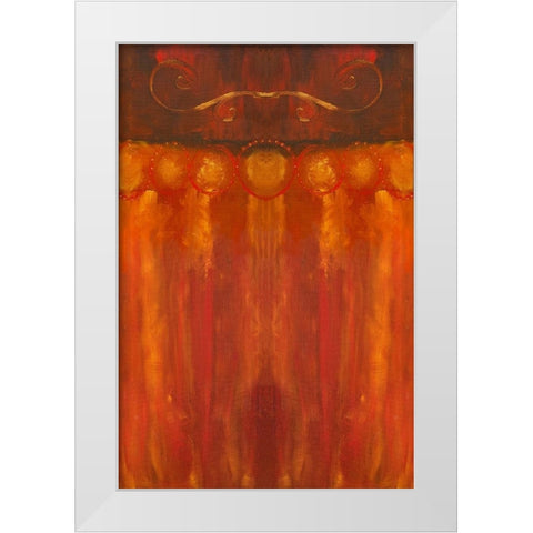 Scroll Painting II White Modern Wood Framed Art Print by Grayscale