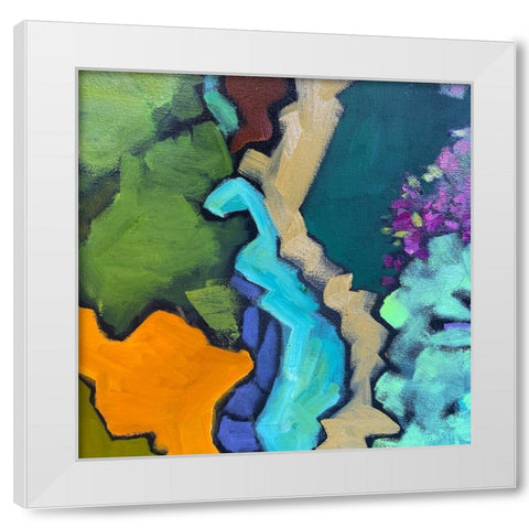 Black Outlines I White Modern Wood Framed Art Print by Grayscale