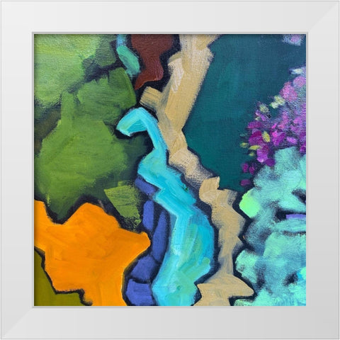 Black Outlines I White Modern Wood Framed Art Print by Grayscale