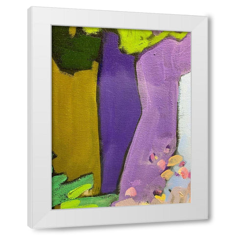 Black Outlines IV White Modern Wood Framed Art Print by Grayscale