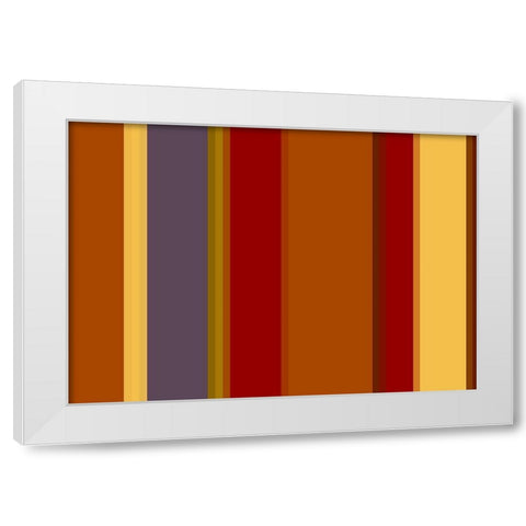 Warm Stripes II White Modern Wood Framed Art Print by Grayscale